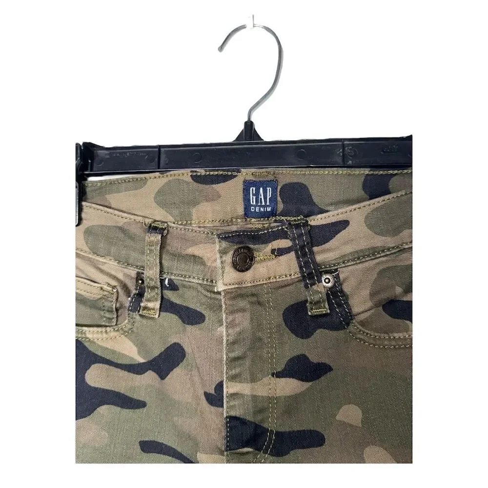 2026. Gap Women's Skinny Fit Camo Jeans Size 27 Multicolor Mid Rise‎ Denim